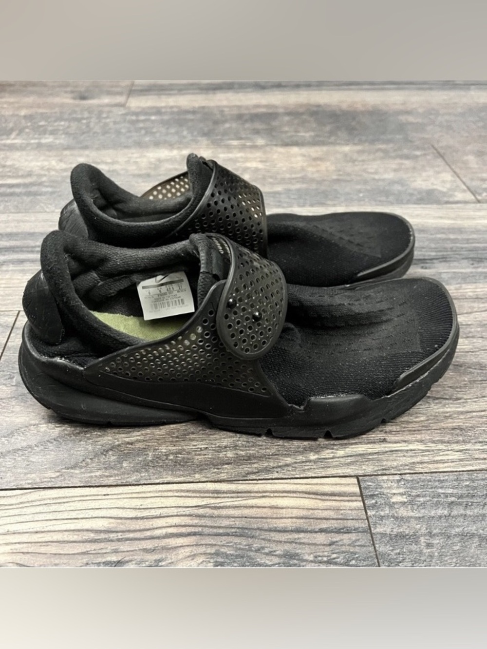 Nike Sock Dart 819686-001 Triple Black Men's Size 9 Running Shoes